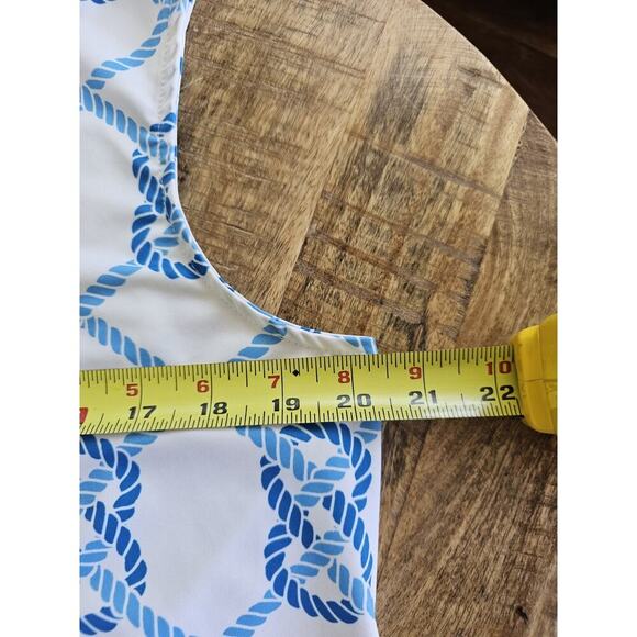 JoFit Sleeveless Mock Neck Performance Golf Shirt Womens Size XL Nautical - Picture 6 of 7